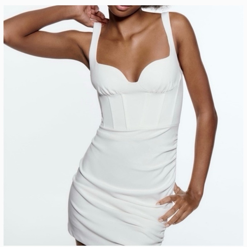 Zara draped corset dress